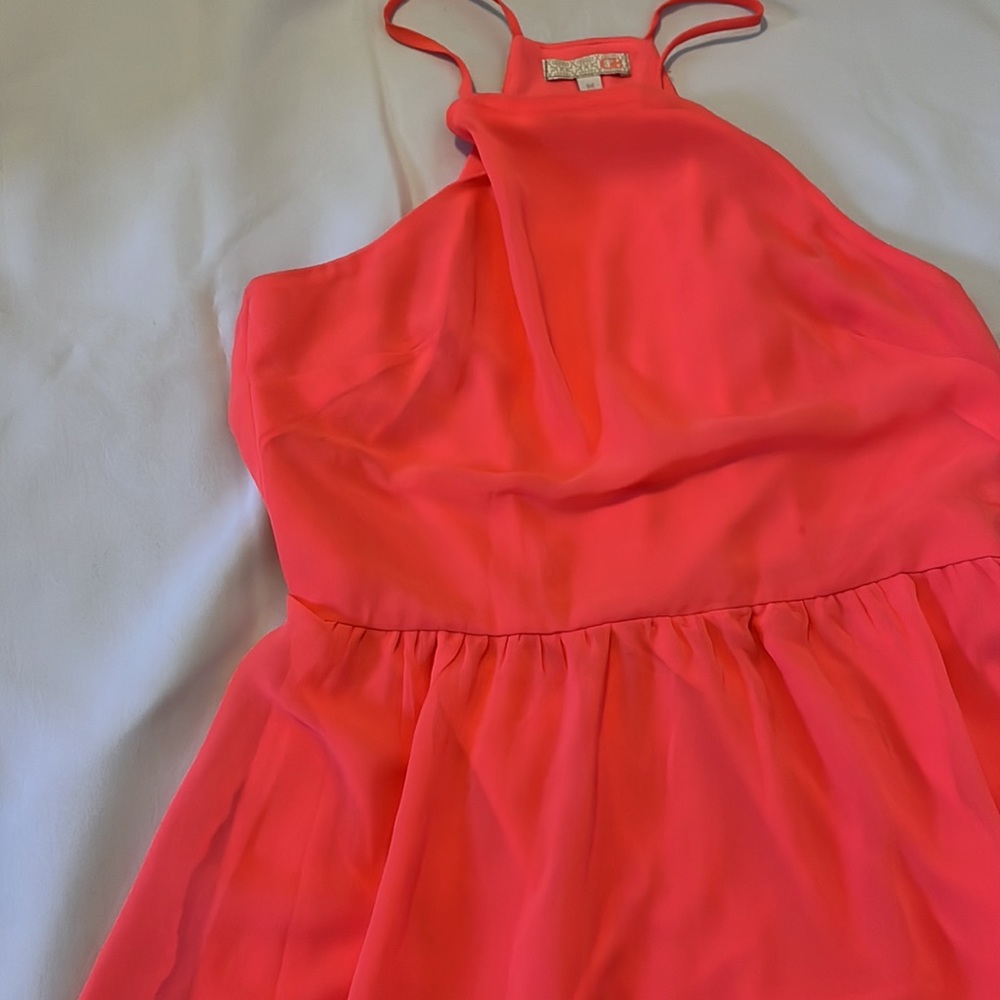 Gianni Bini juniors Pink halter dress - Picture 4 of 5